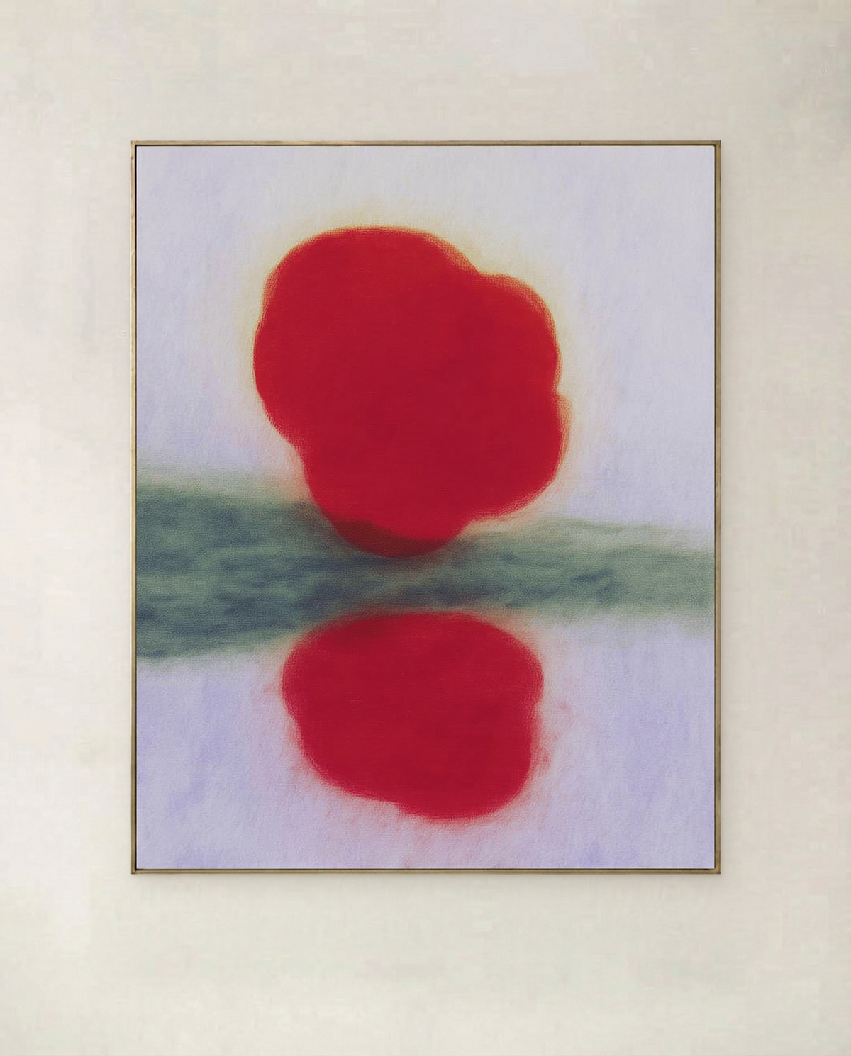 Red Bloom — art print of a red bloom reflected in still dark water